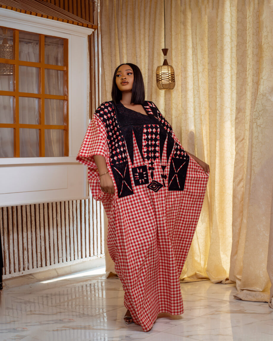 CHECKERED AGBADA